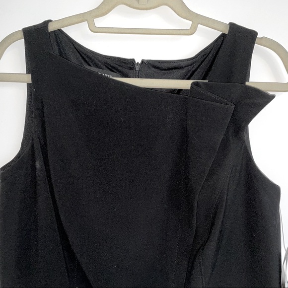 NWT Nine West Sculptural Little Black Sleeveless Pencil Dress - size 10 - Picture 1 of 6